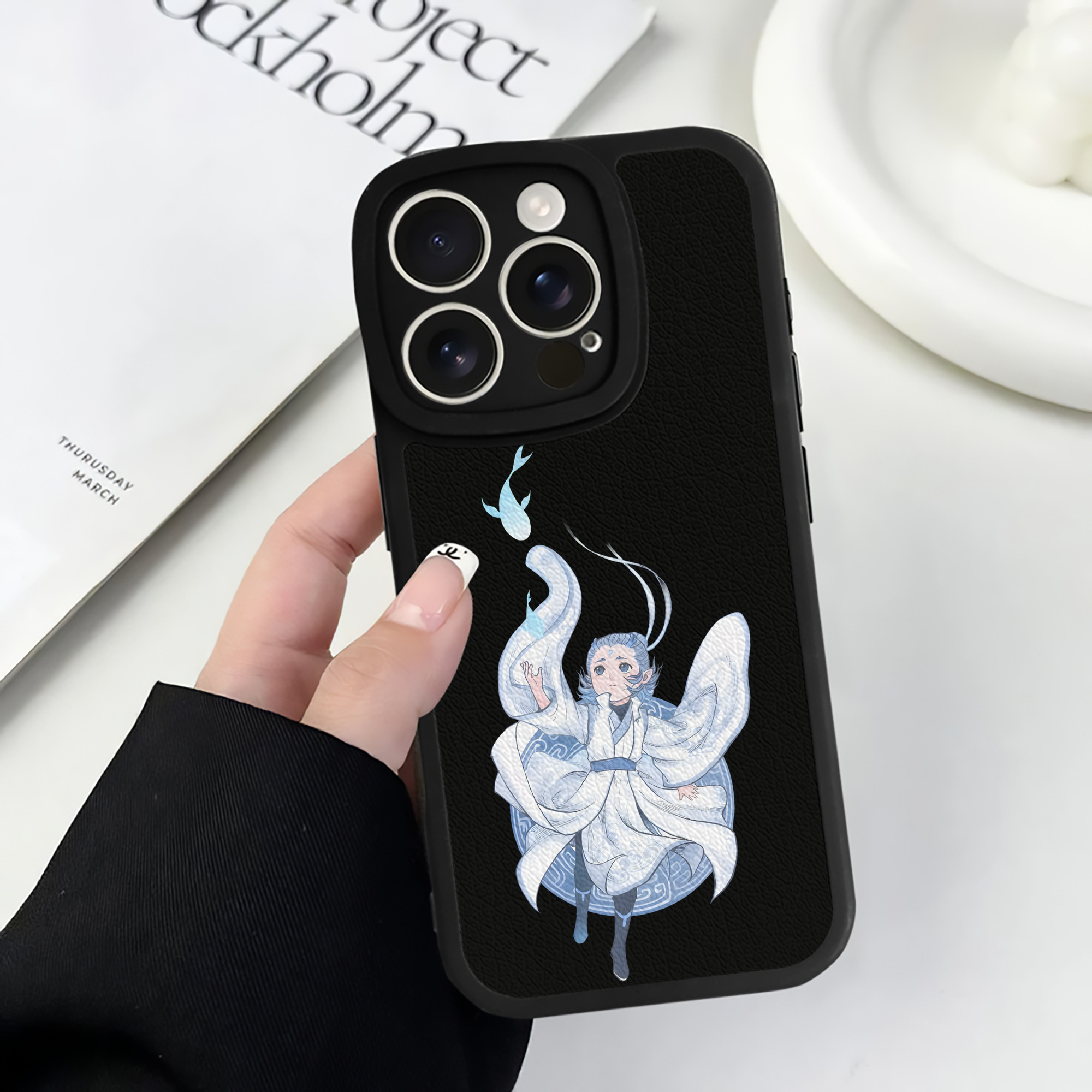 （画像用） Ne Zha 2 ナタ 魔童の大暴れ 【iPhone 16シリーズ対応】シリコンスマホケース（レザー調） 材質：シリコン